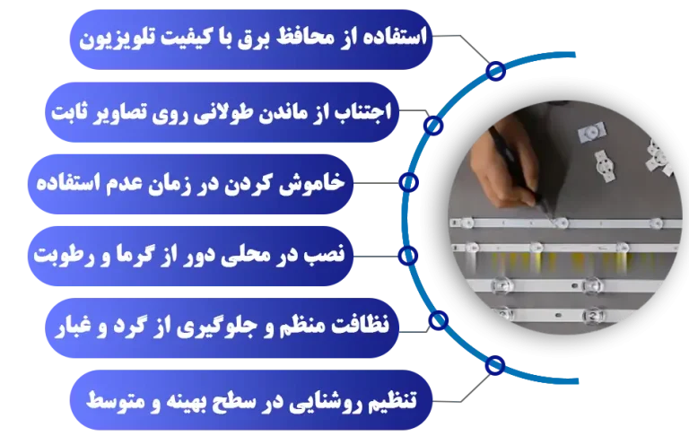 راهکارهایی برای جلوگیری از خرابی بک لایت تلویزیون سامسونگ